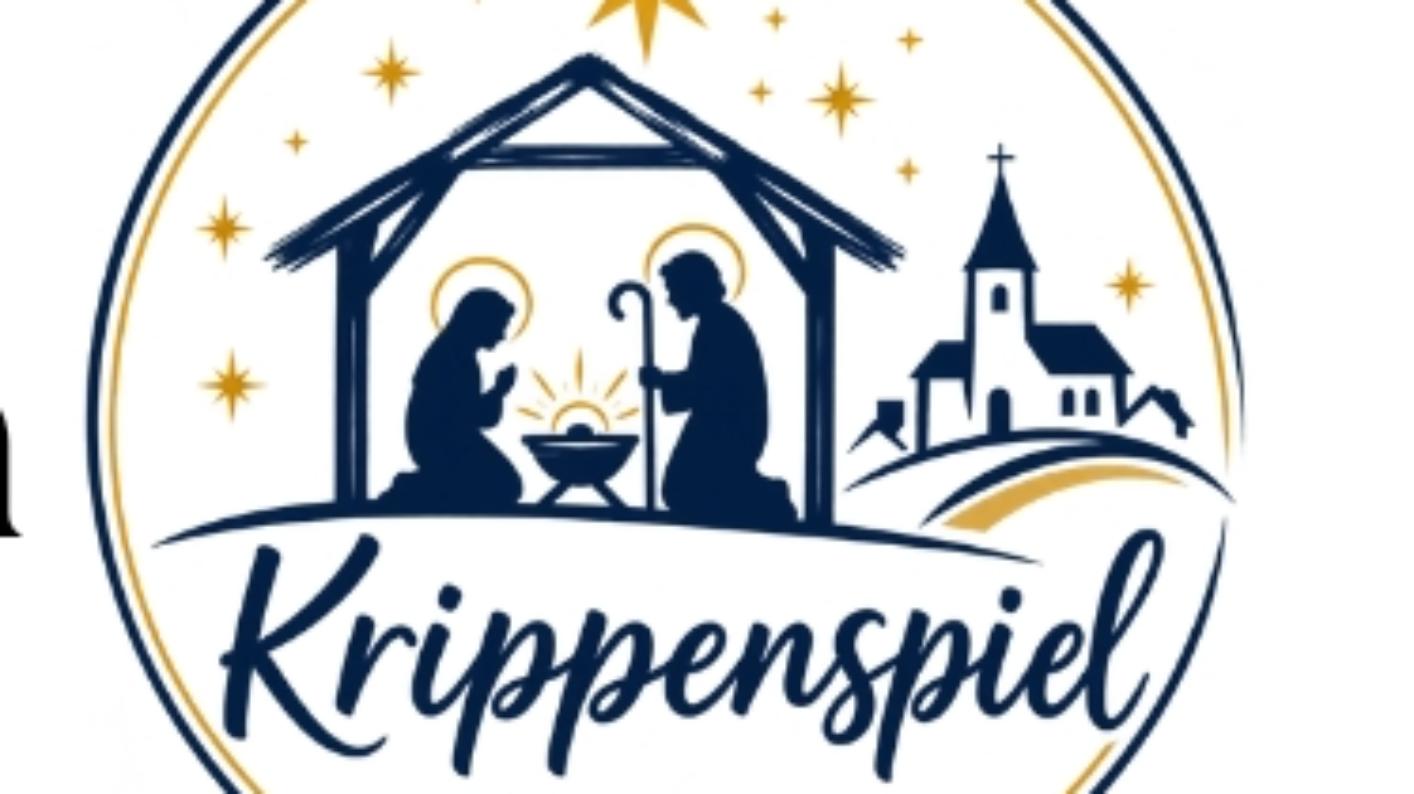Einladungsplakat für die Proben zum Krippenspiel am Heiligen Abend in Norheim mit Terminen