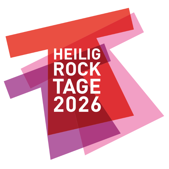 Das Bild zeigt das Logo der Heilig Rock Tage 2026: drei stilisierte Gewänder in rot und violett, die übereinander liegen mit dem Schriftzug Heilig Rock Tage 2026 (c) Bistum Trier Das Bild zeigt das Logo der Heilig Rock Tage 2026: drei stilisierte Gewänder in rot und violett, die übereinander liegen mit dem Schriftzug Heilig Rock Tage 2026