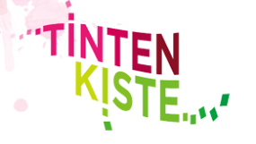 Das Bild zeigt in bunten Buchstaben das Wort 'Tintenkiste'.